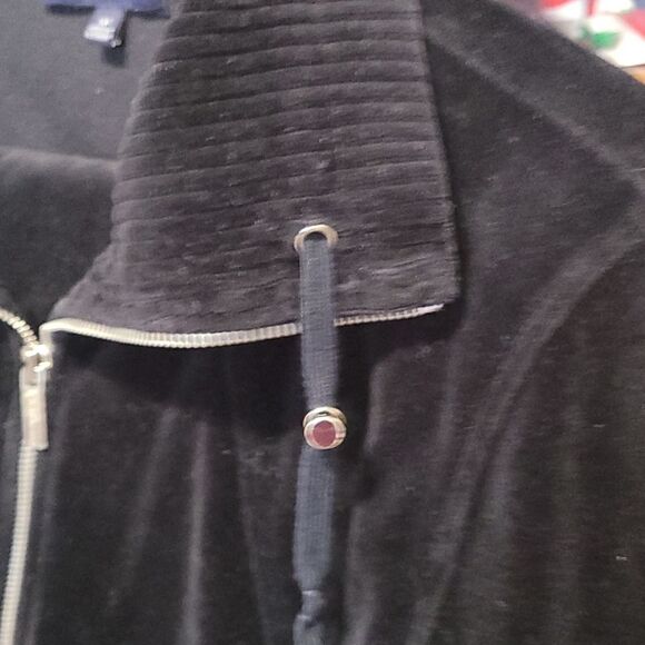 Velour zip up set sweatshirt and pants - Picture 4 of 5